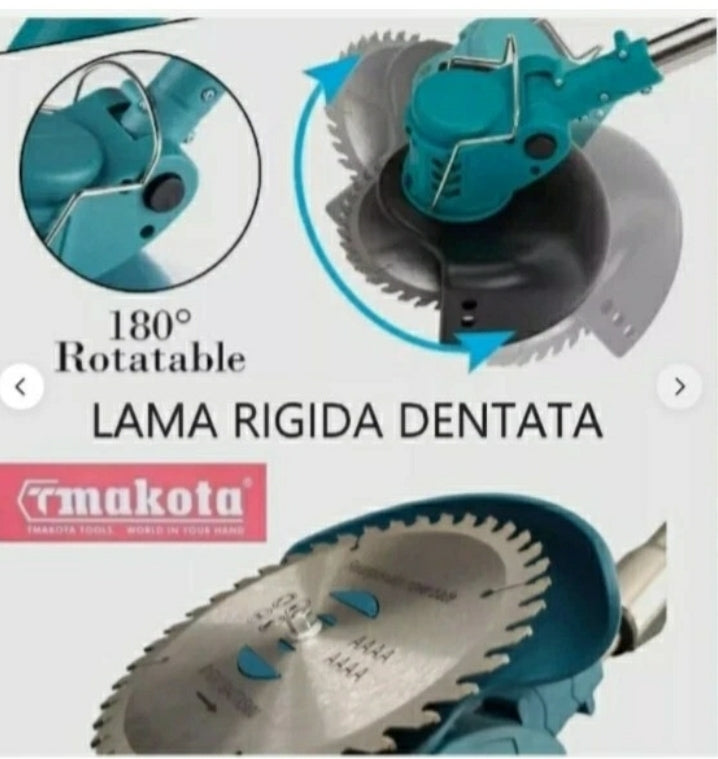 Decespugliatore Tagliaerba Elettrico Batteria + Motosega 6" - 2 batterie 68Vf