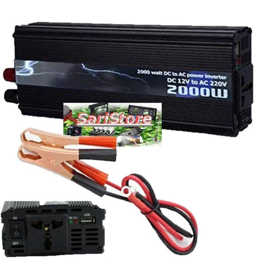 INVERTER 2000W WATT 12V 220V TRASFORMATORE AUTO CAMPEGGI BARCA PC PRESA USB