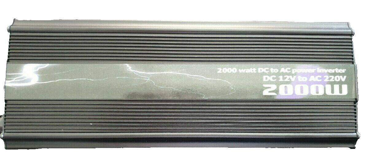 INVERTER 2000W WATT 12V 220V TRASFORMATORE AUTO CAMPEGGI BARCA PC PRESA USB