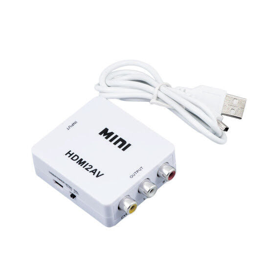 ADATTATORE CONVERTITORE VIDEO HDMI A AV RCA INTERFACCIA HDMI 2 AV