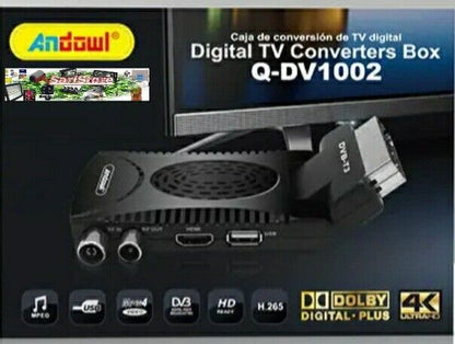 DECODER DIGITALE TERRESTRE DVB T2 HD 4K DOLBY H.265 USB SCART HDMI
