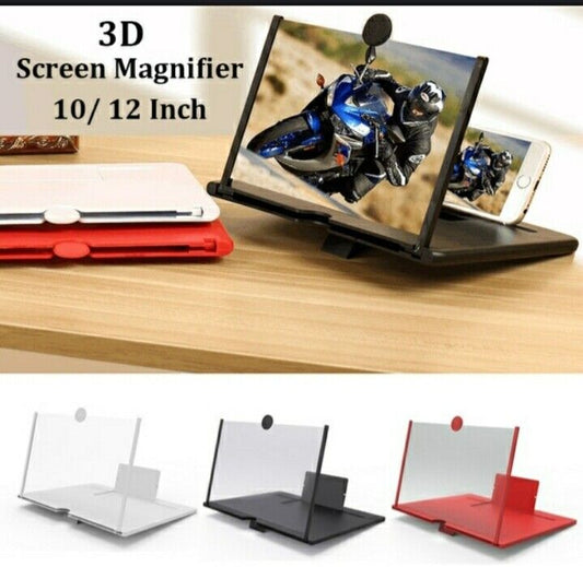 SCHERMO 3D INGRANDIMENTO 10 POLLICI SMATPHONE CELLULARE PIEGHEVOLE portatile