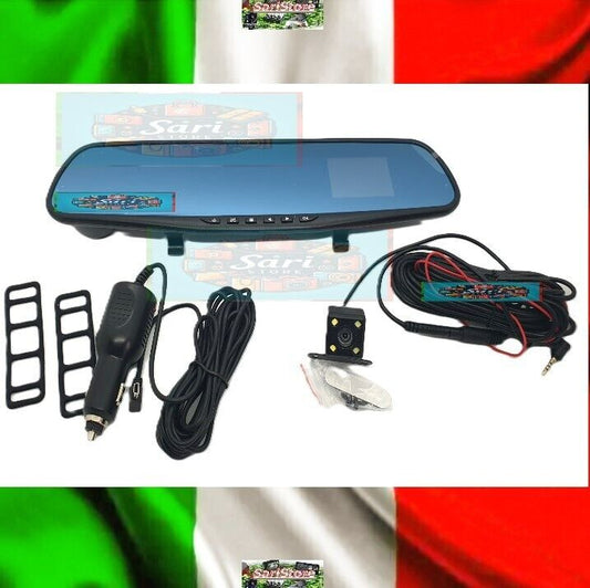 2 in 1 Dash Cam SPECCHIETTO DVR AUTO MONITOR 2,5" RETROCAMERA PARCHEGGIO