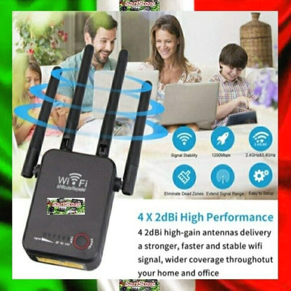 WiFi Range Extender 2.4GHz Ripetitore Del Segnale Wireless 2 Rj45