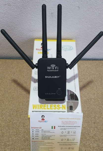 WiFi Range Extender 2.4GHz Ripetitore Del Segnale Wireless 2 Rj45