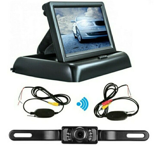 KIT AUTO CAMION CAMPER PARCHEGGIO MONITOR  VIDEOCAMERA  CAVI WIRELESS MONTAGGIO