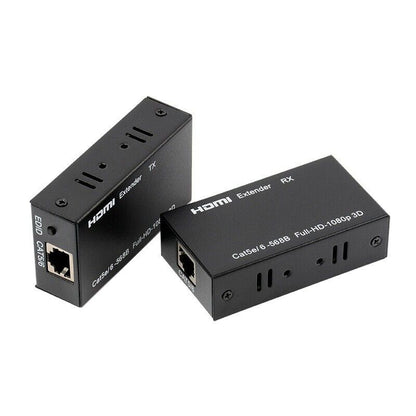 EXTENDER HDMI FULL HD 1080P 3D HD CP SU CAVO LAN RJ45 FINO 60 MT CAT 5e / 6