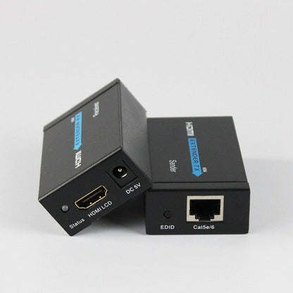 EXTENDER HDMI FULL HD 1080P 3D HD CP SU CAVO LAN RJ45 FINO 60 MT CAT 5e / 6