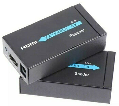 EXTENDER HDMI FULL HD 1080P 3D HD CP SU CAVO LAN RJ45 FINO 60 MT CAT 5e / 6