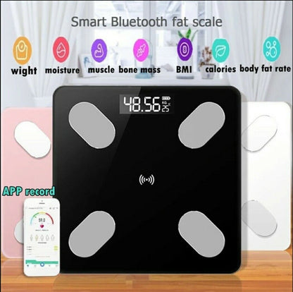 Bilancia 180Kg Bluetooth Smart digitale pesa persone  grasso corporeo NERA