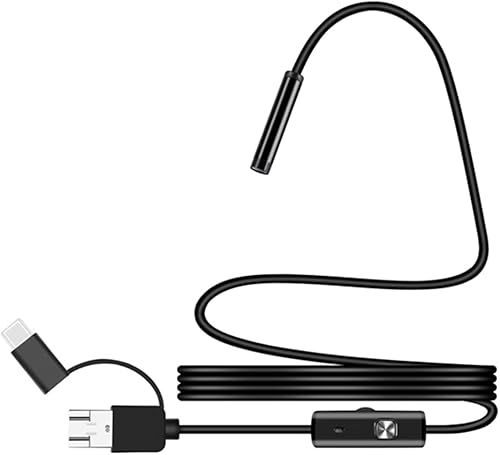 Telecamera Endoscopica USB Type-C 5M Sonda Ispezione 6 LED IP67 PC e Smartphone