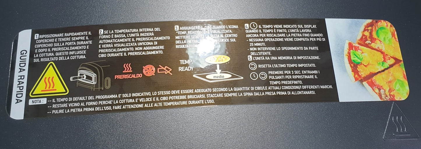 Forno Pizza Pizze Elettrico Professionale Automatico 450°C Pietra Refrattaria