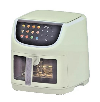 Friggitrice ad Aria Calda - 8 Litri XXL Bianca Digitale 200°C Timer Luce interna
