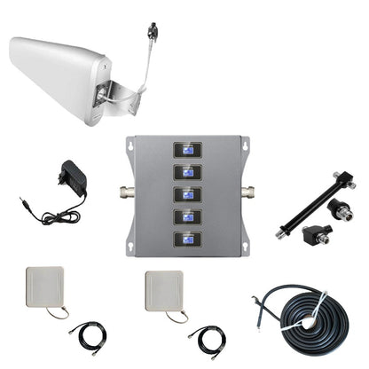 Kit Ripetitore Amplificatore Segnale Cellulare 5 Bande Gsm 2G 3G 4G LTE 5G