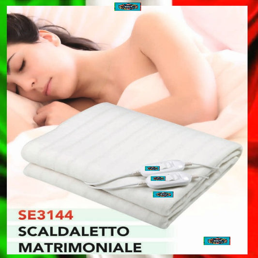 Termocoperta Scaldaletto GRANDE poliestere 2 telecomando 160×140 cm 60W