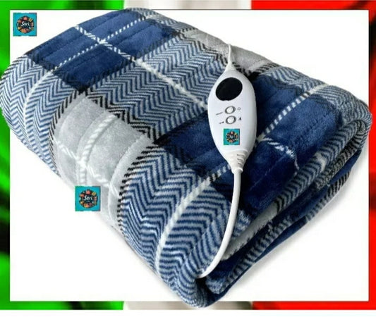 COPERTA SCALDA SONNO PLAID CALDO MORBIDO ELETTRICO 120W 160 X 130 CM