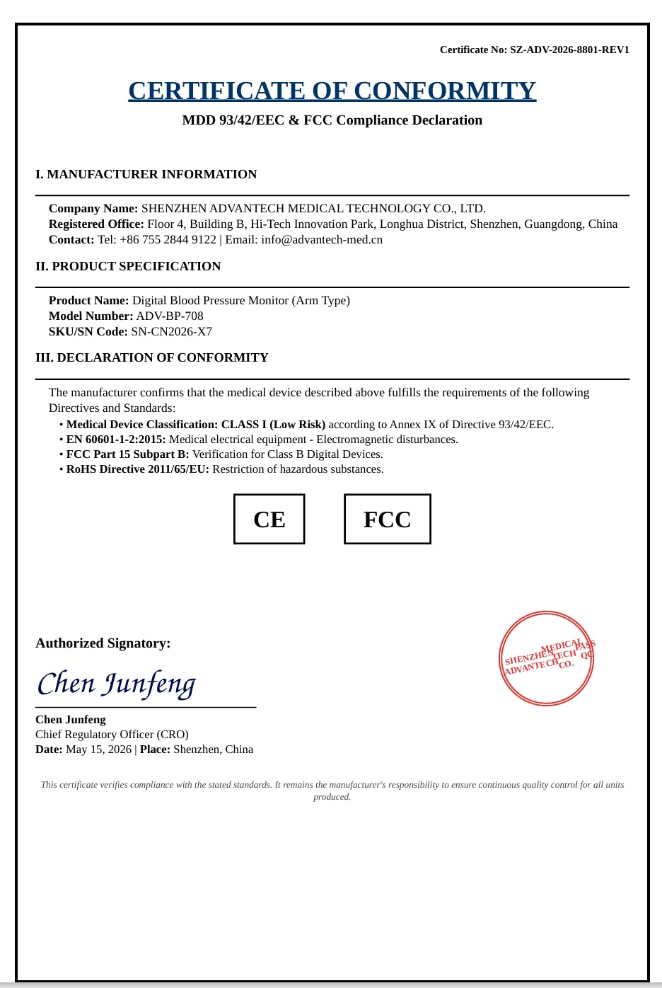 Misuratore Pressione CLASS I (Low Risk) Smart Digitale Lcd da Polso Parlante Italiano